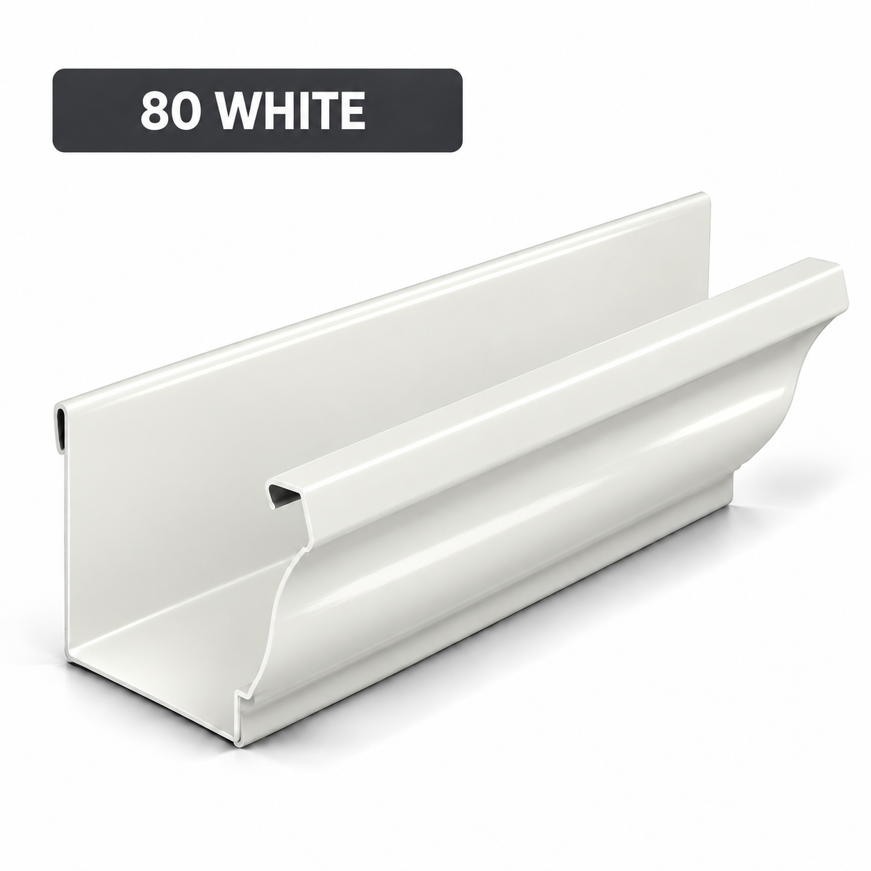 80 White gutter color sample