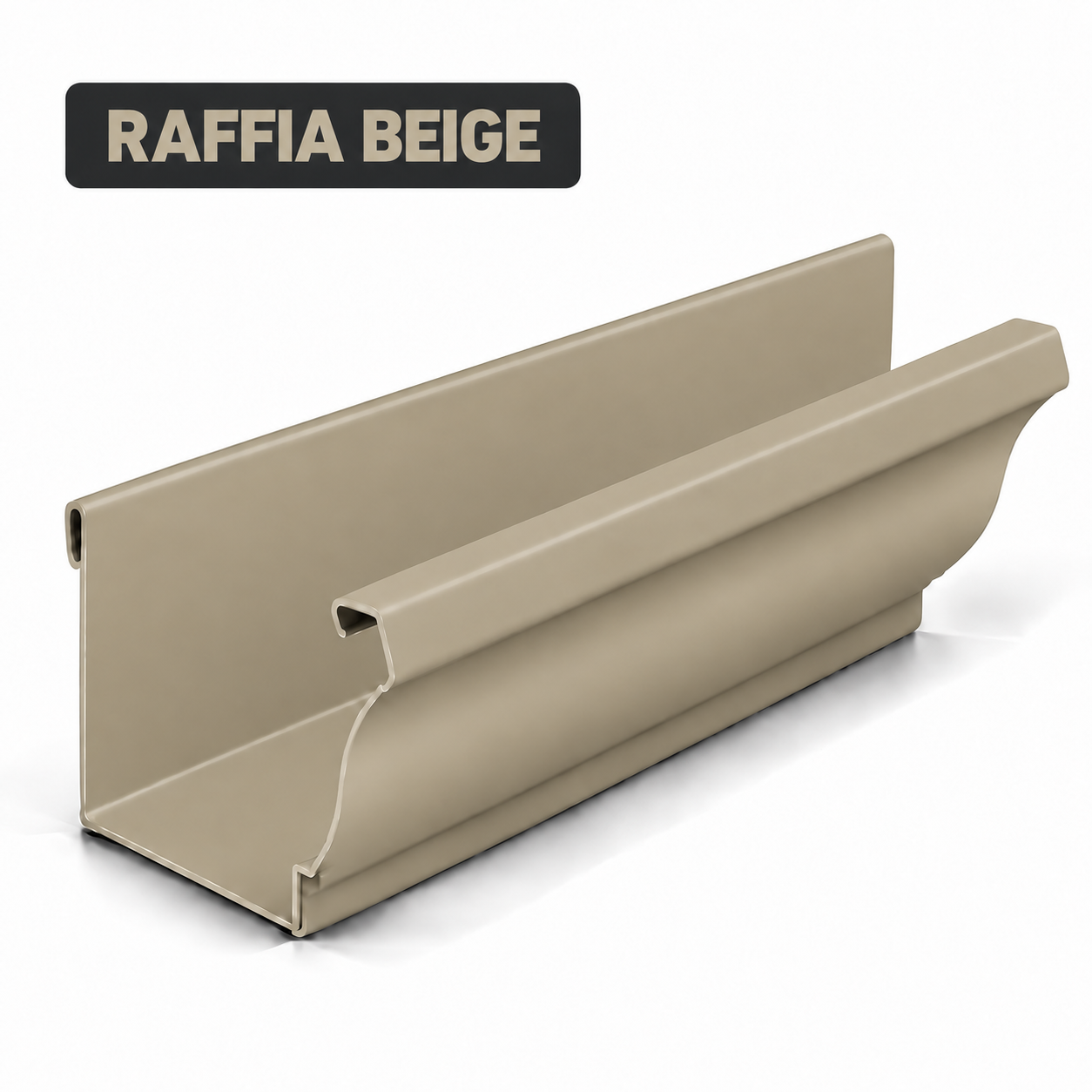 Raffia Beige gutter color sample