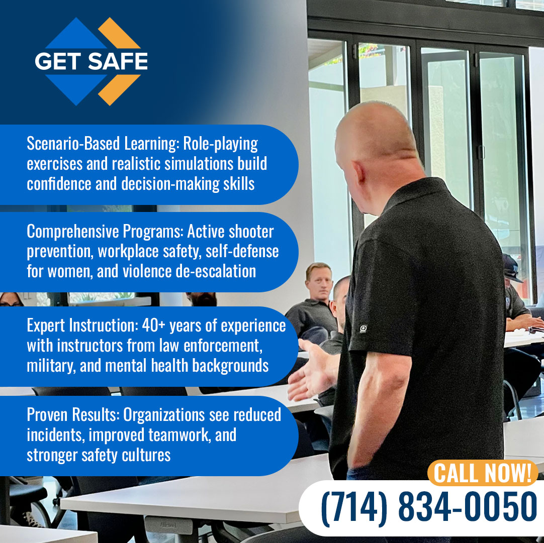 Get Safe USA ad listing training program features with an instructor leading a classroom session