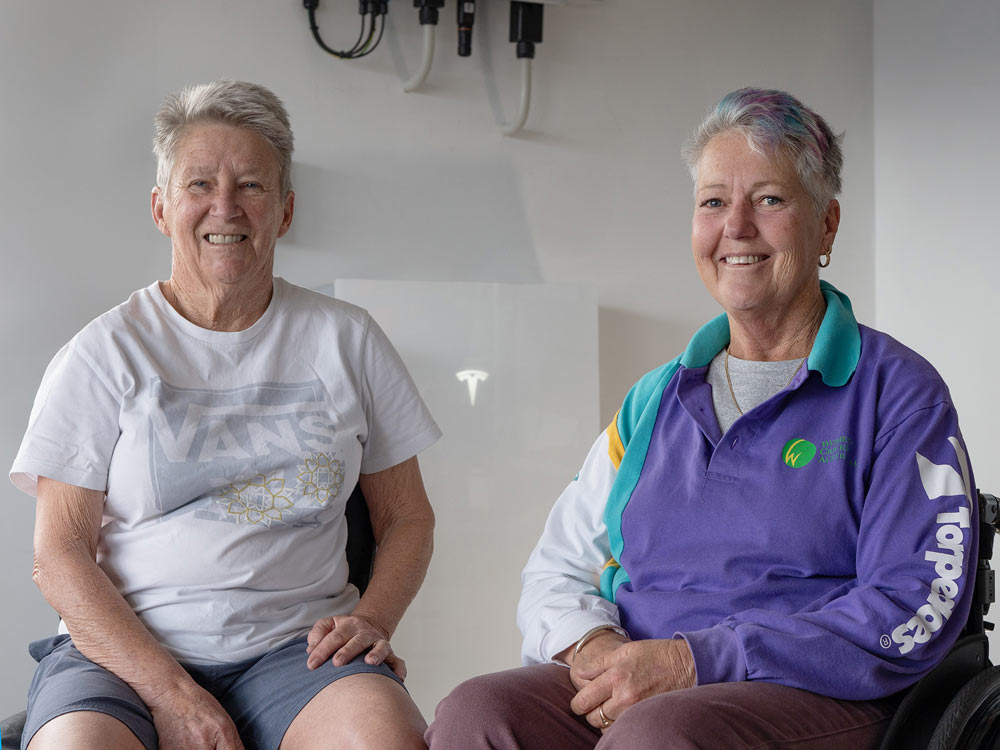 MNC Solar Power customers Judi and Meg with their Tesla Powerwall 3