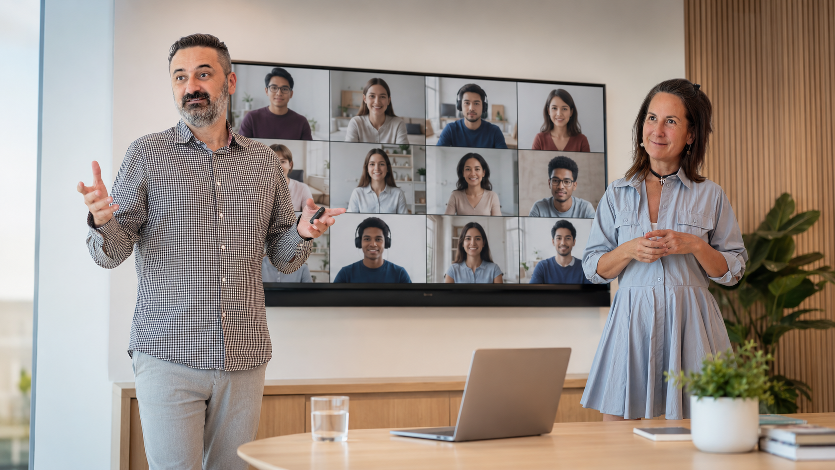 Hybrid meeting and online learning session