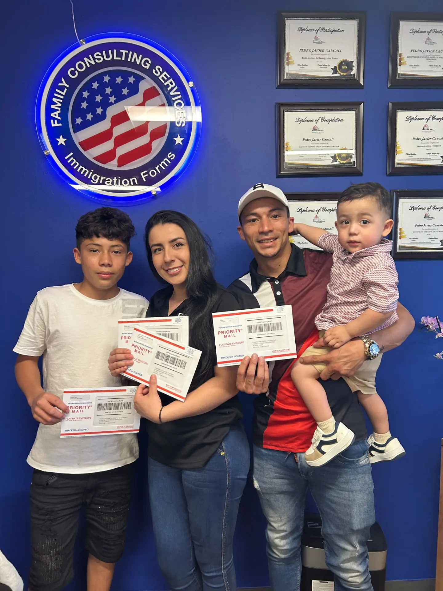 Familia acompañada por FCS