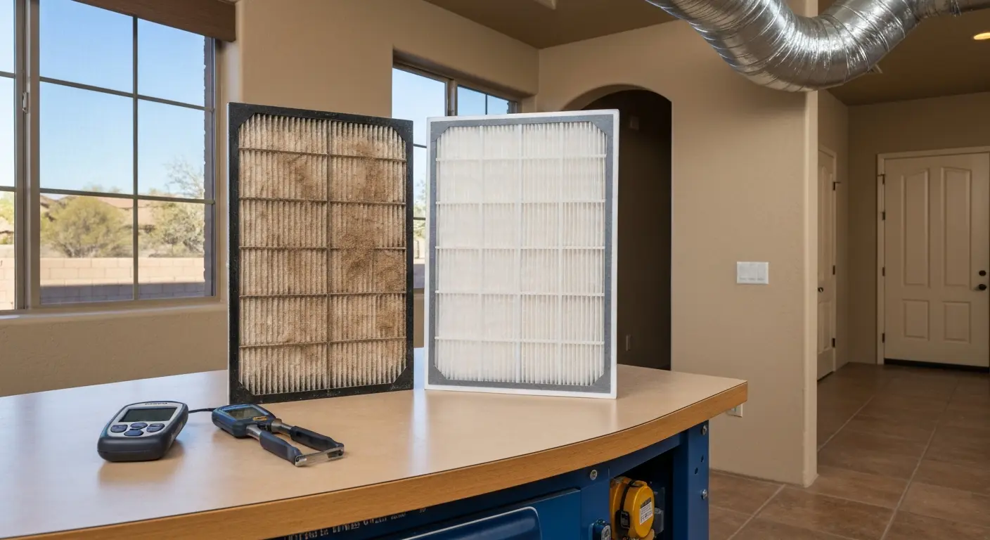 Air filter replacement and duct inspection in Avondale homes