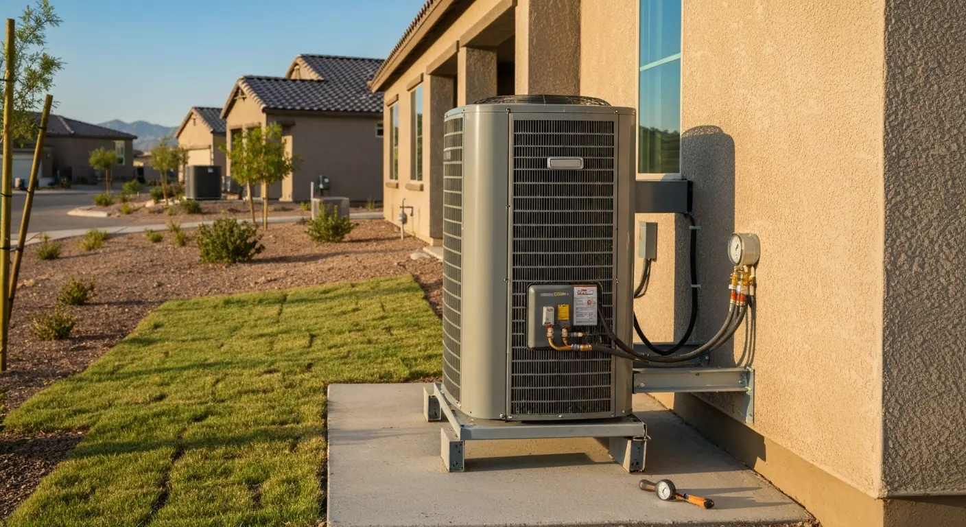 AC installation in new Buckeye construction