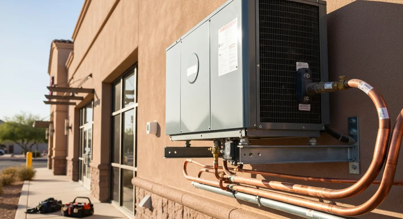 Commercial HVAC installation at Glendale business