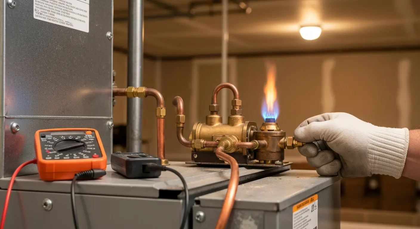 Gas furnace pilot light and ignition repair