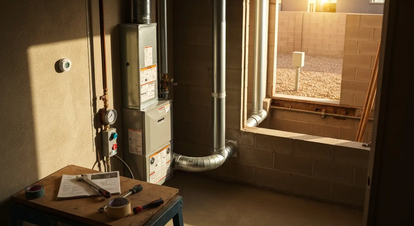 Furnace and heating installation