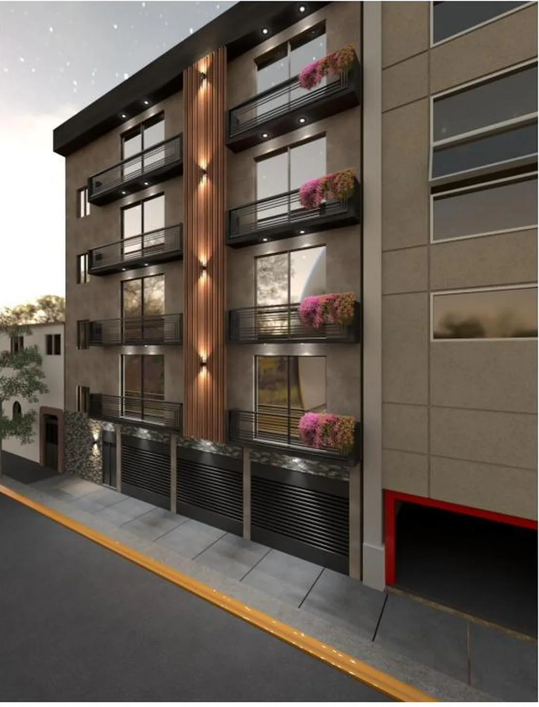 PIOMBO 11 — render de fachada