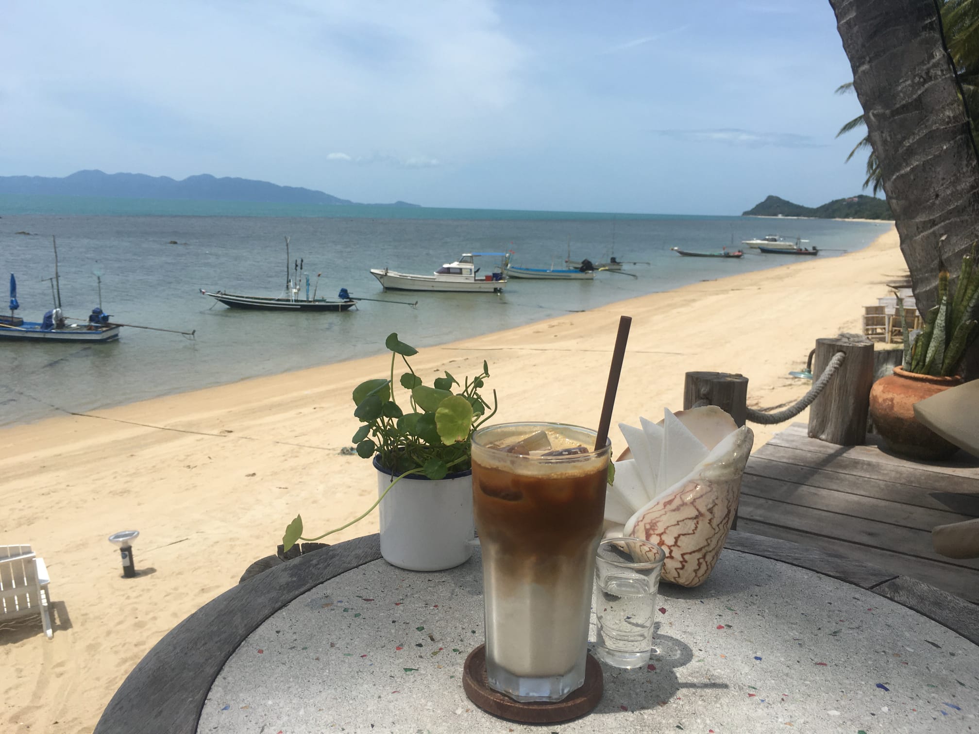 Iced Latte at Bang Por Beach Iced Latte at Bang Por Beach