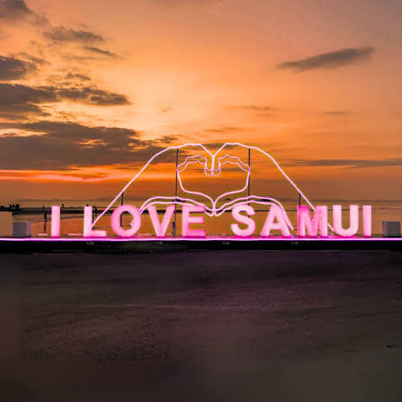 I Love Samui Sign - Nathon Beach I Love Samui Sign - Nathon Beach