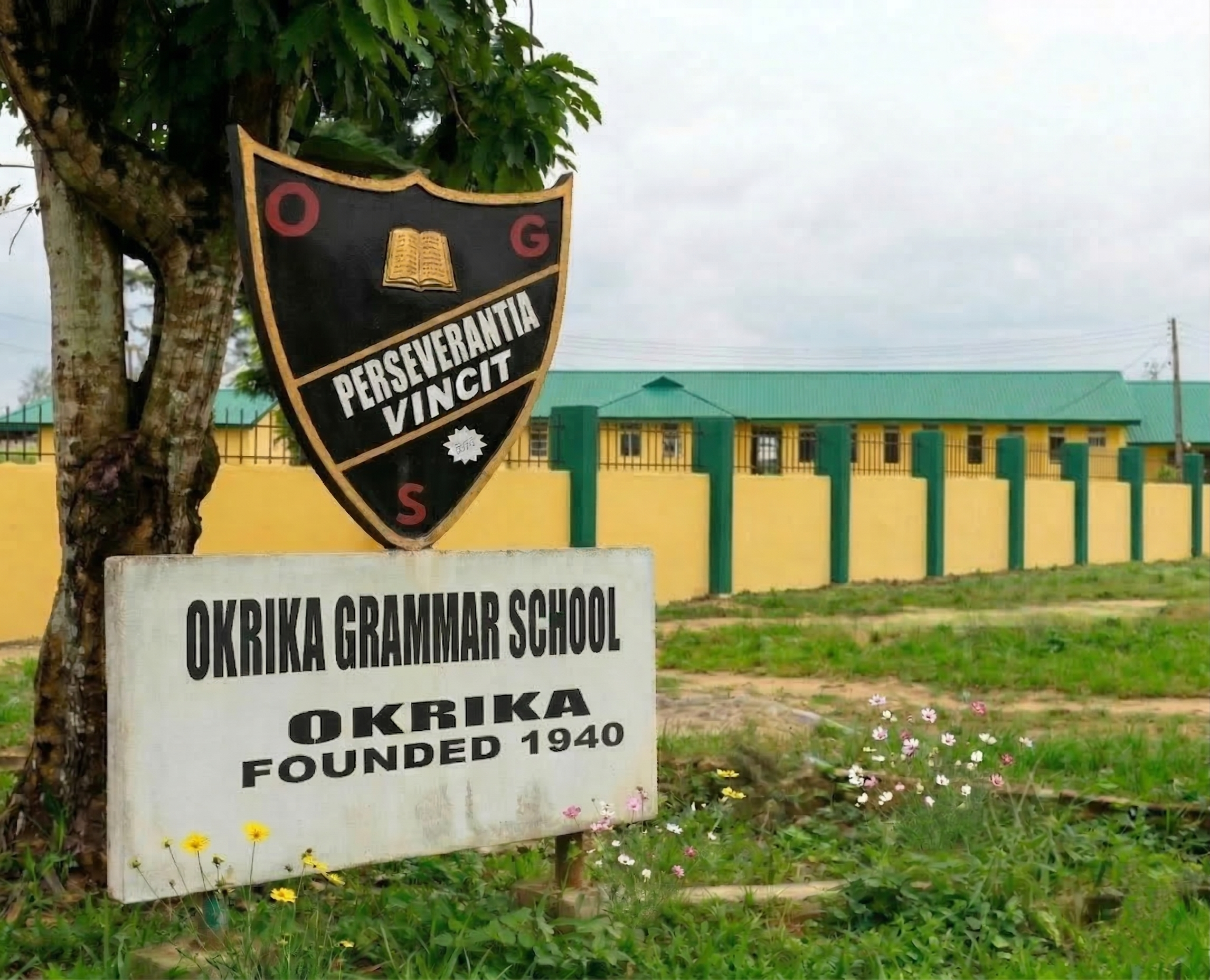 Okrika Grammar School entrance sign