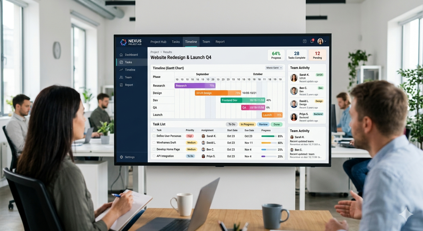 Project management platform improving team coordination and deadline tracking Project management platform improving team coordination and deadline tracking