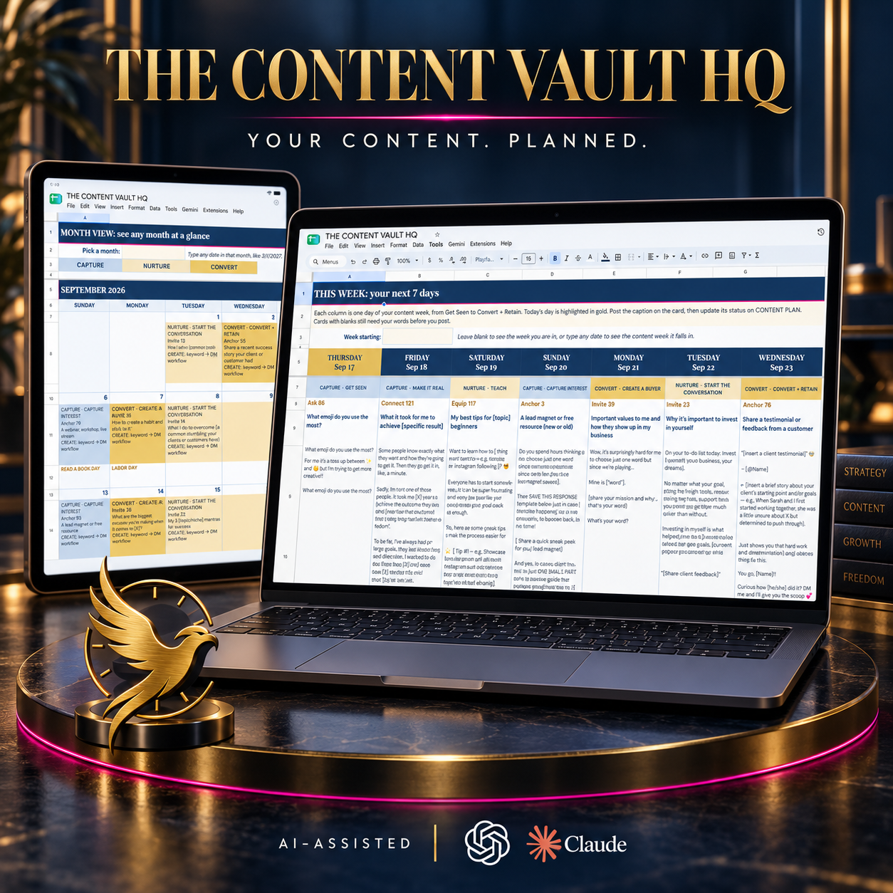 The Content Vault HQ, your content planned
