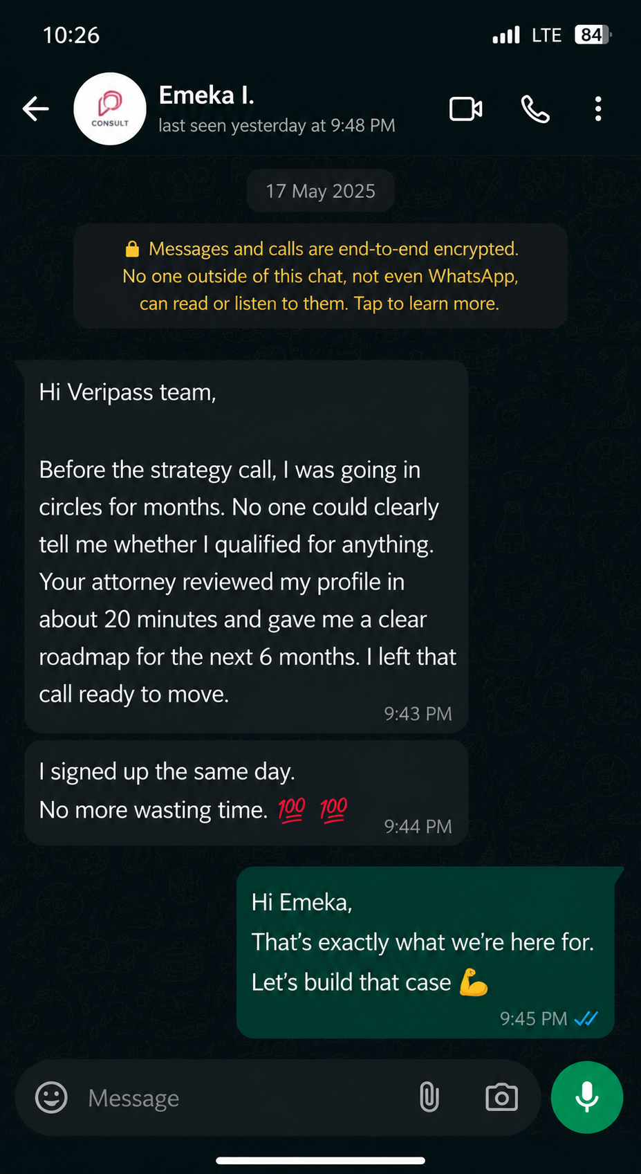 Testimonial