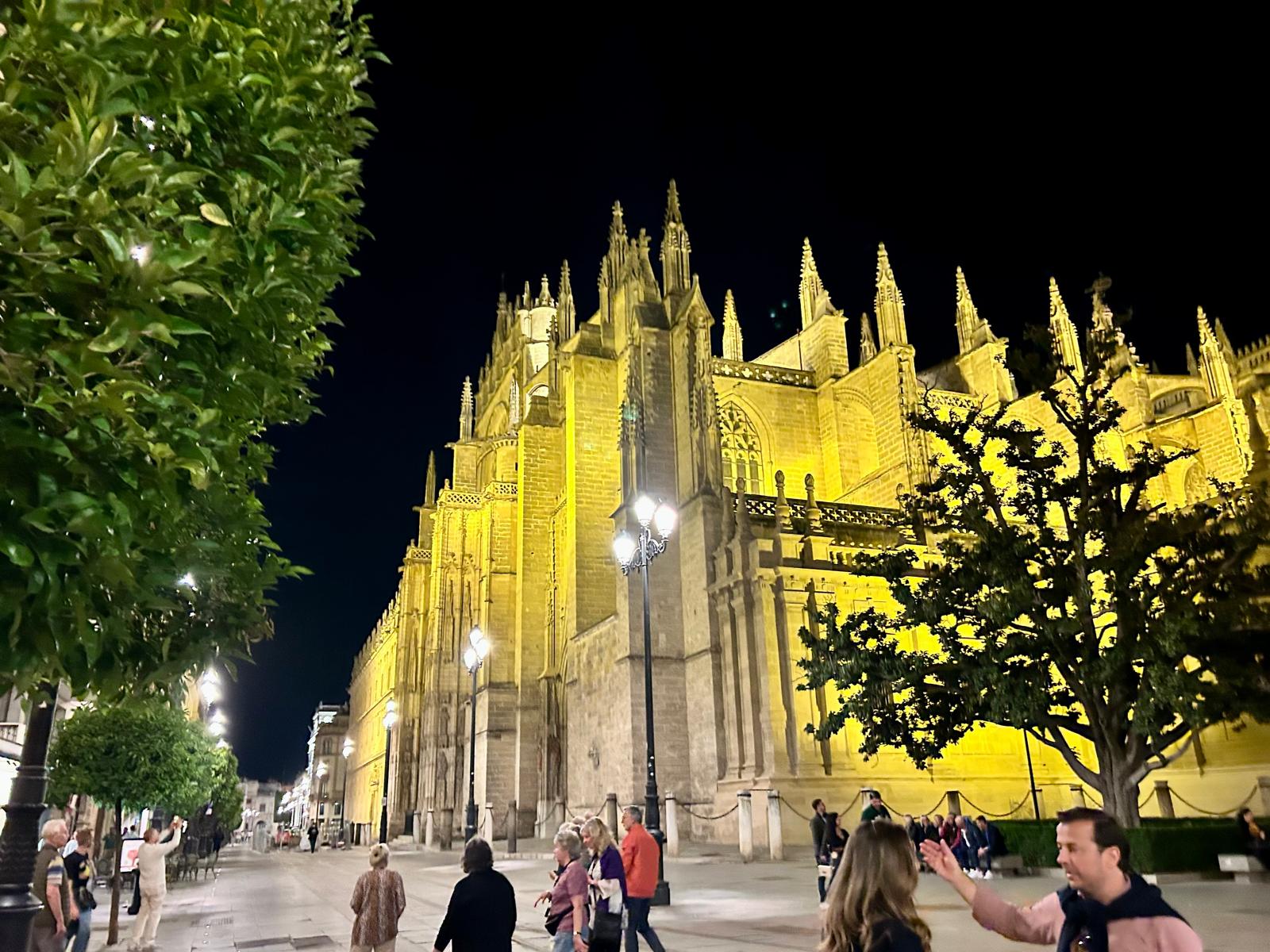 Sevilla Spain, Alcazar at night