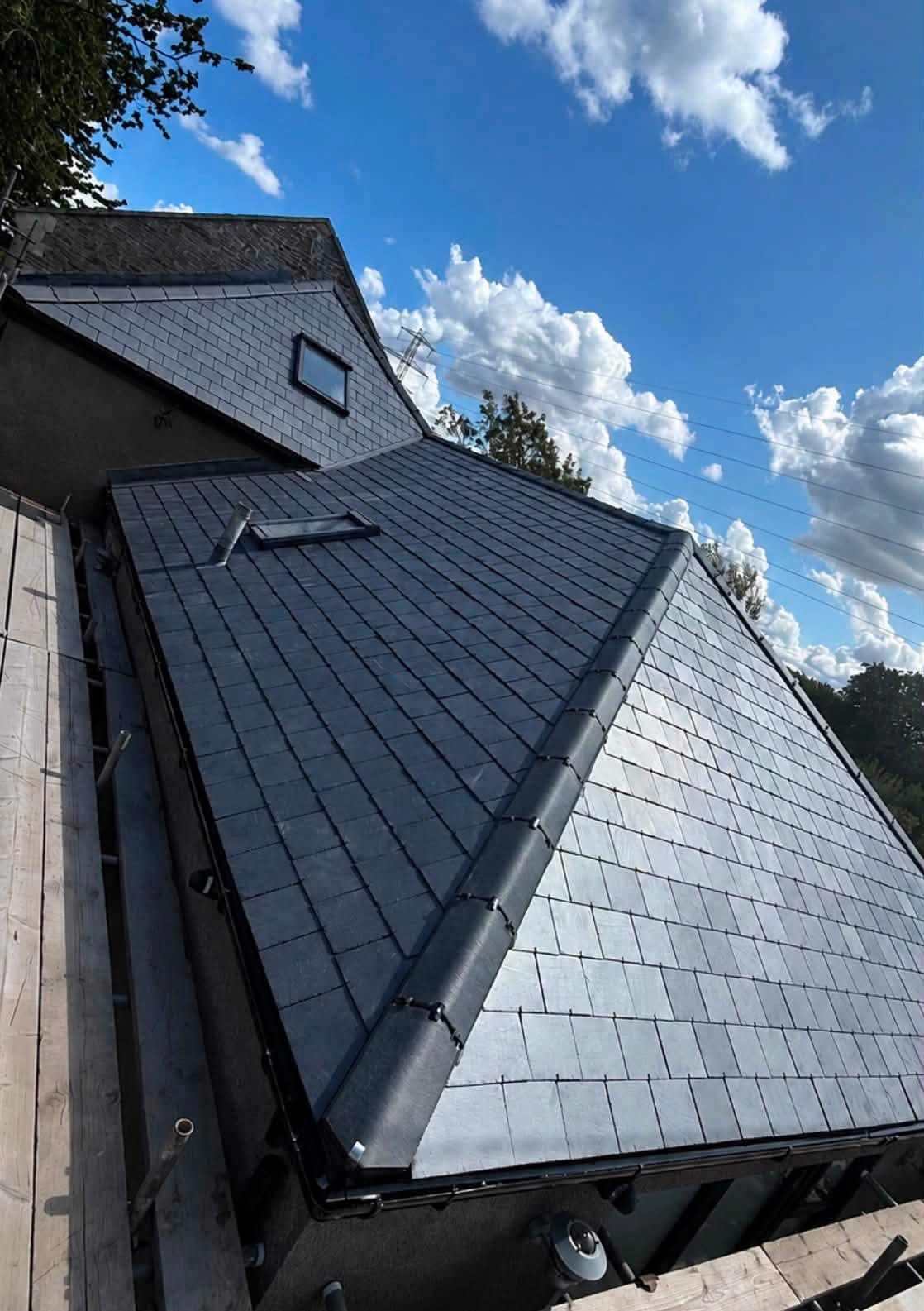 Slate re-roof with Velux