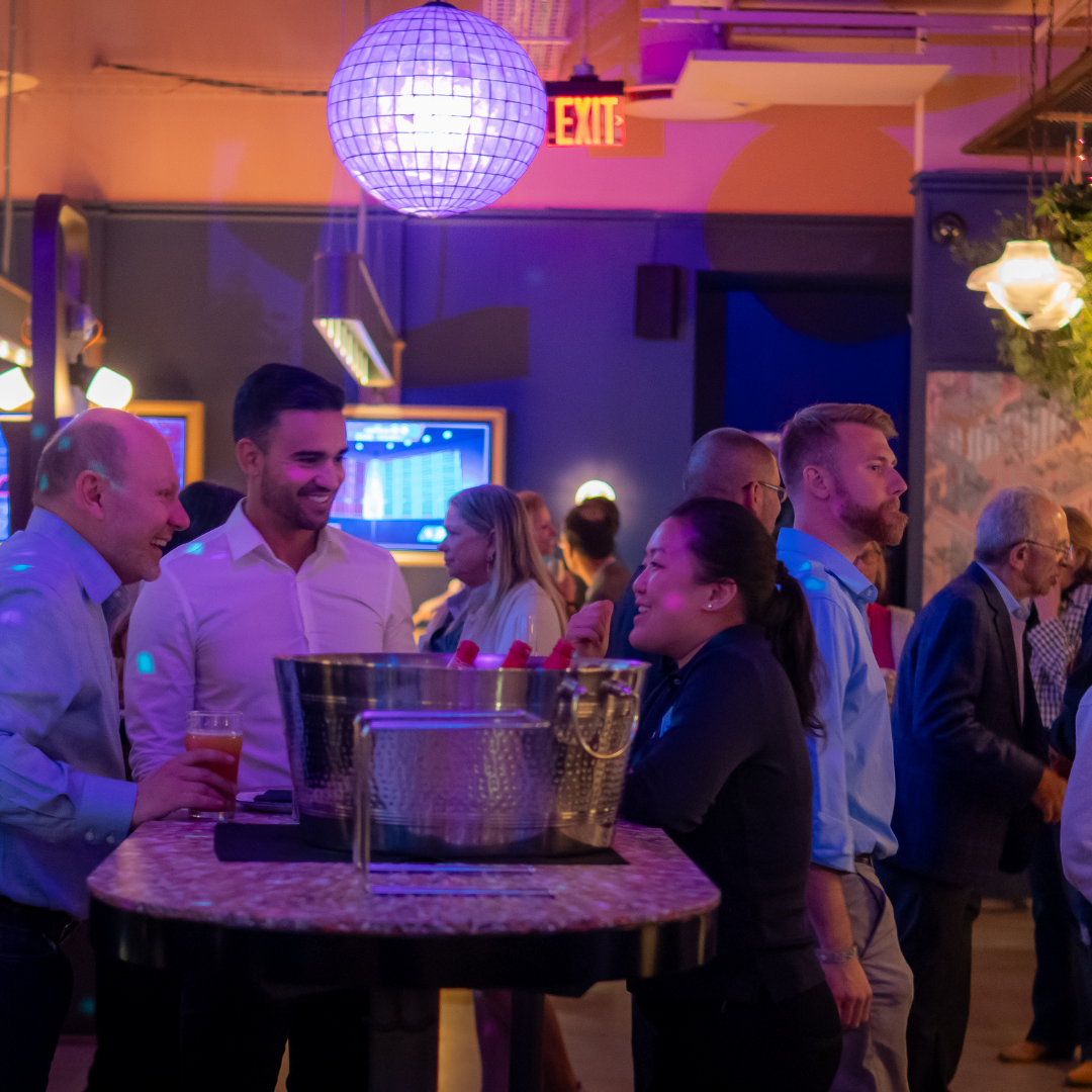 Guests networking at Electric Shuffle NYC