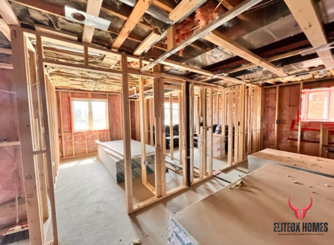 Basement framing and fire separation during construction