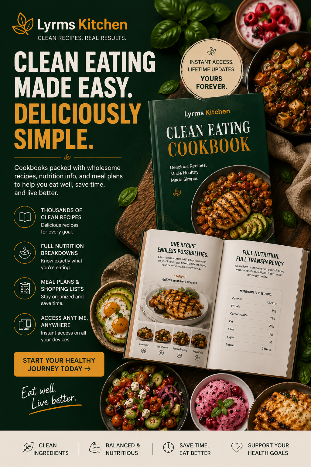 Lyrms Kitchen Clean Eating Cookbook