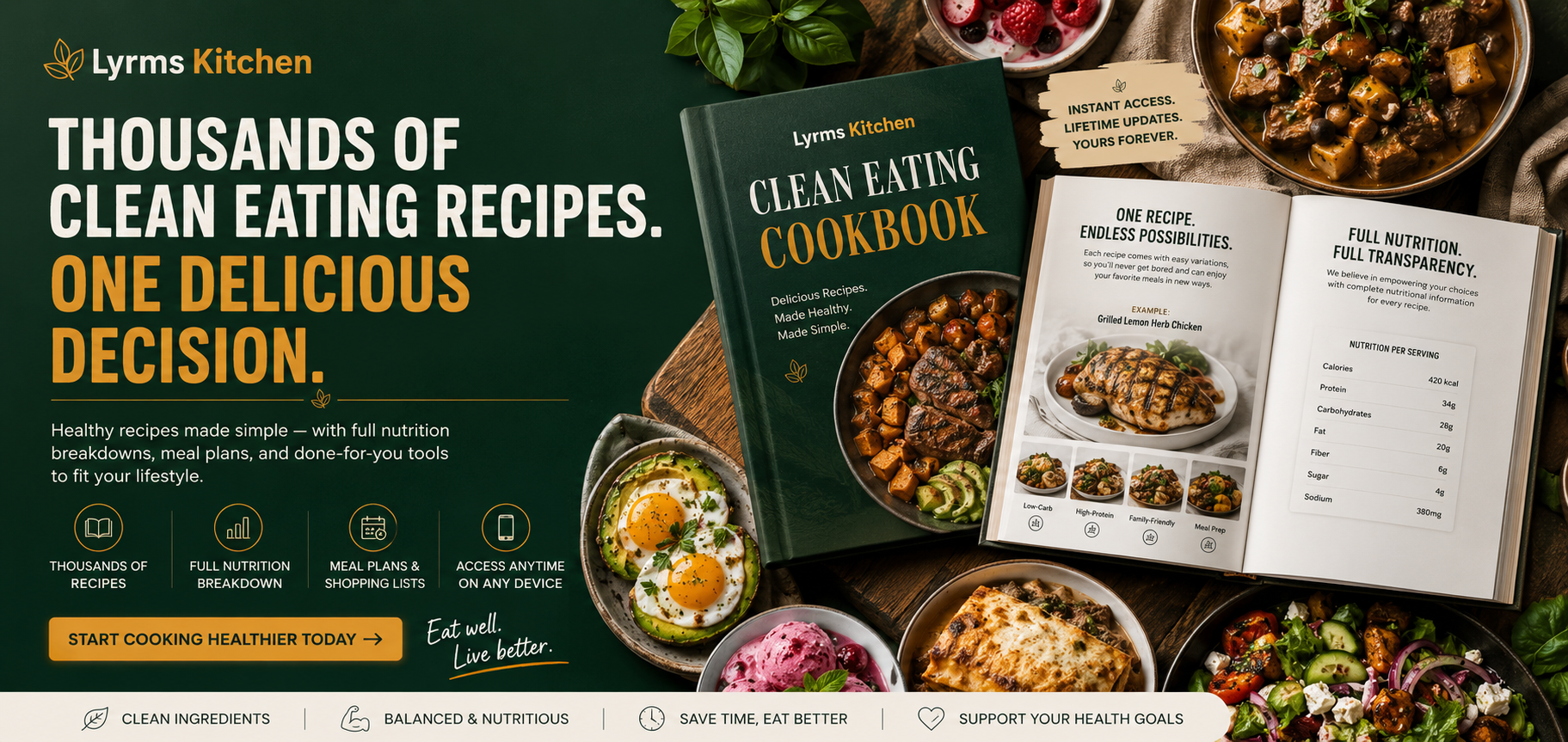 Lyrms Kitchen Clean Eating Cookbook