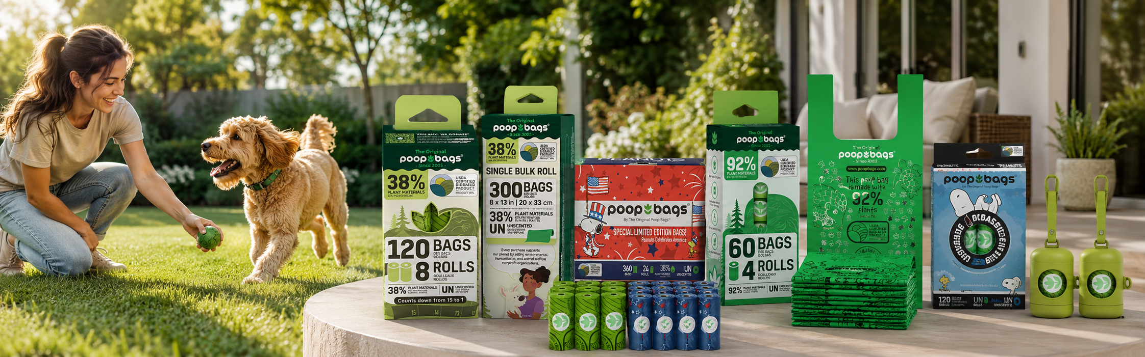 Consumer dog bag products banner