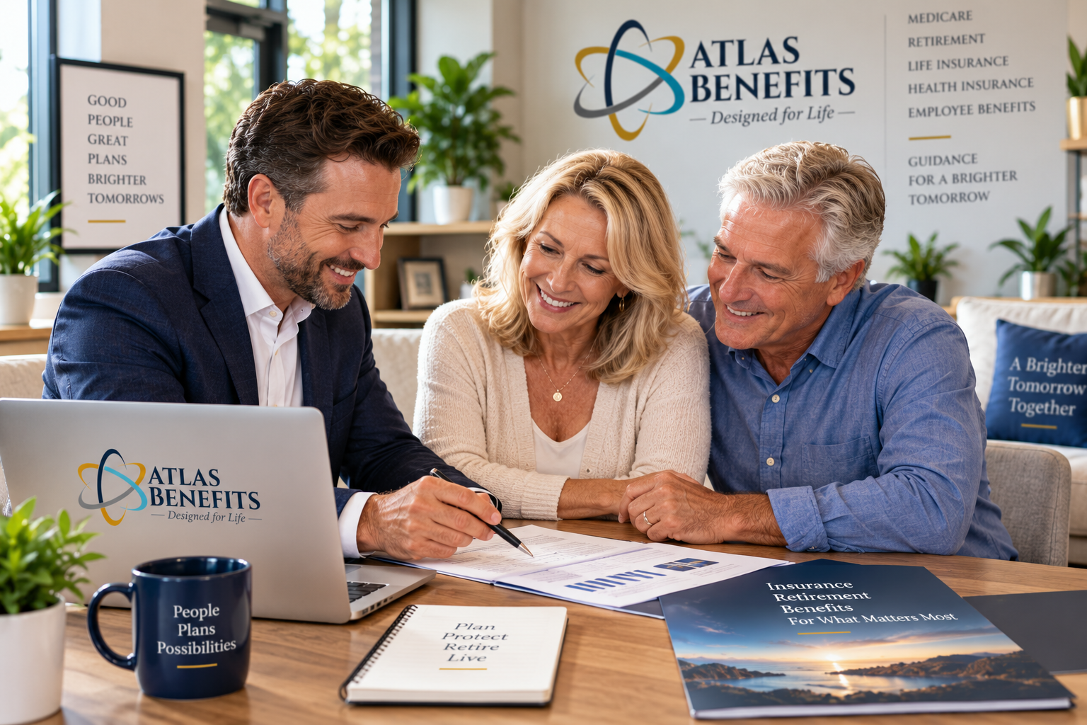 Atlas Benefits advisor meeting with clients