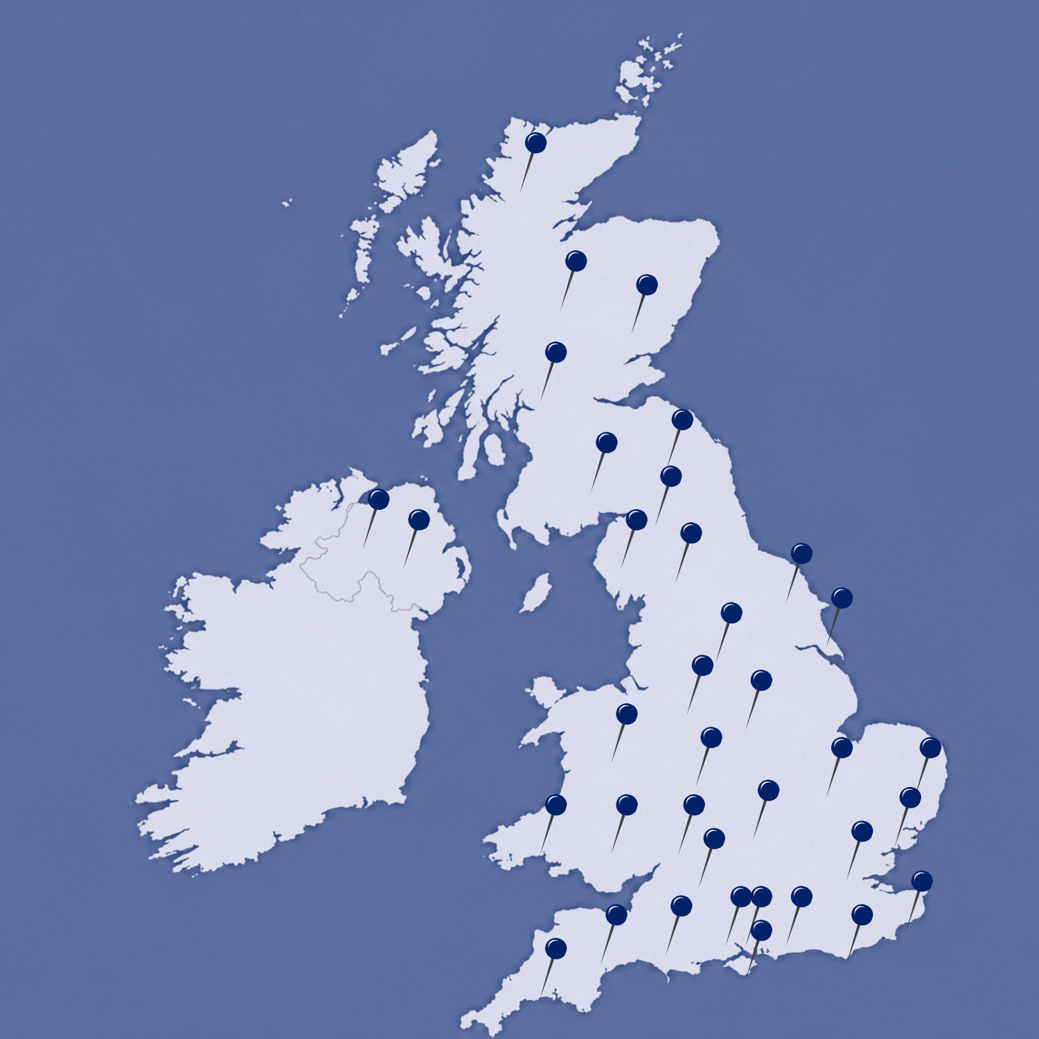 Map of pubs across the UK backing the campaign