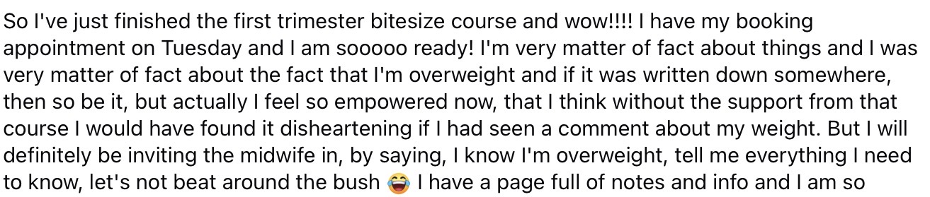 Pregnancy Plus member testimonial