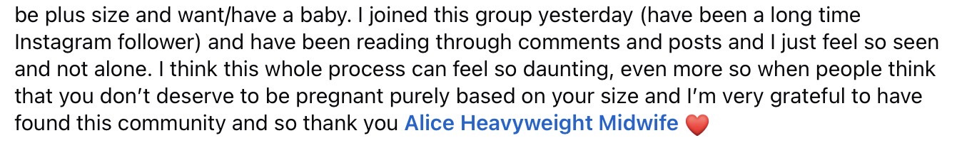 Pregnancy Plus member testimonial