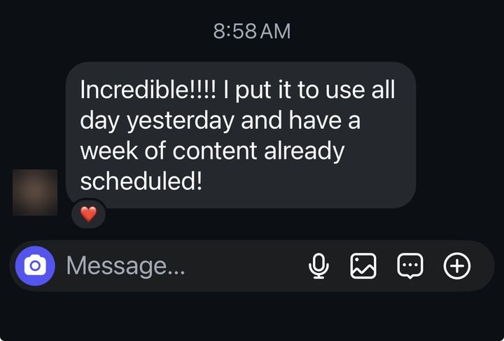 Member: a week of content already scheduled