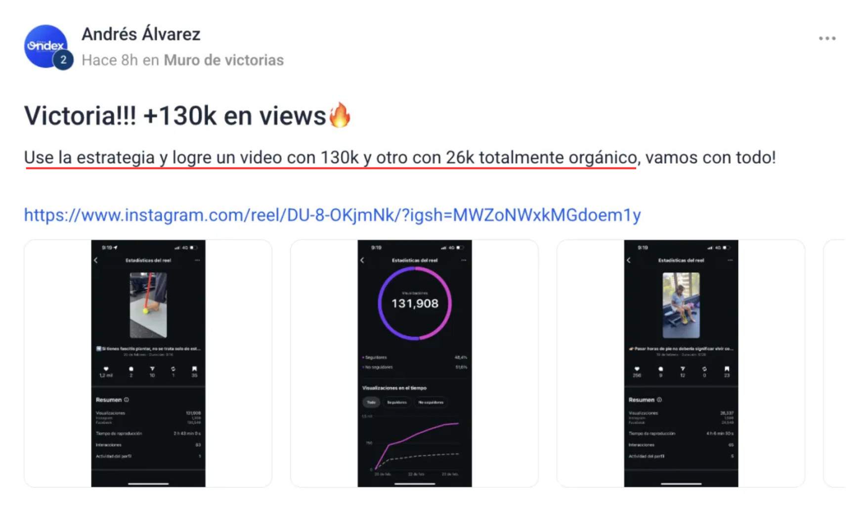 Victoria de un miembro de ClinicFlix