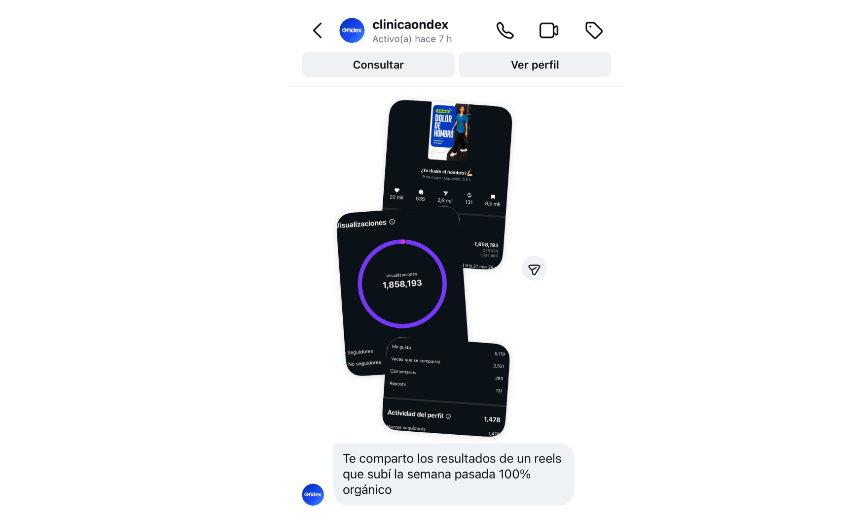 Victoria de un miembro de ClinicFlix