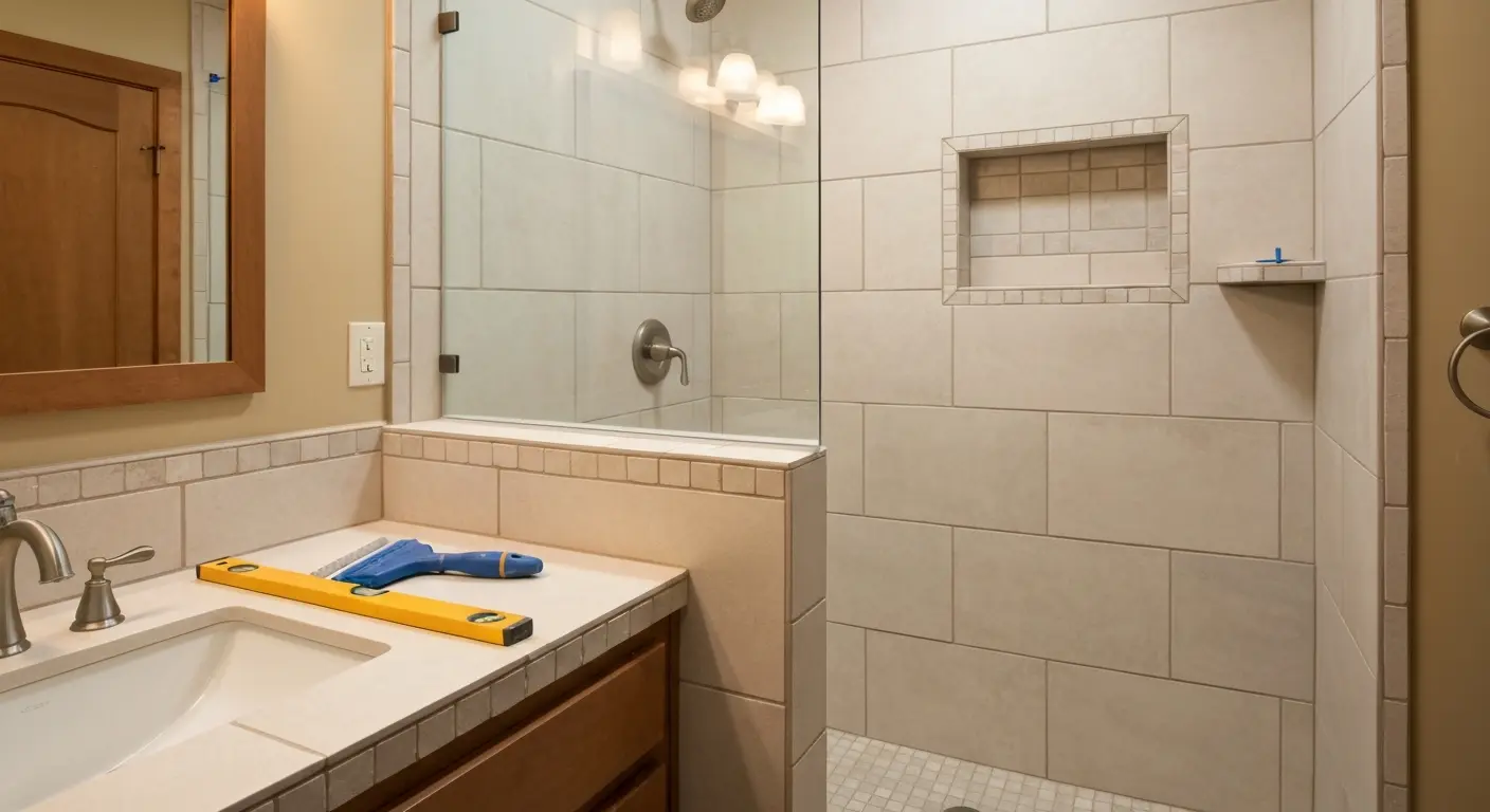 Tile shower installation