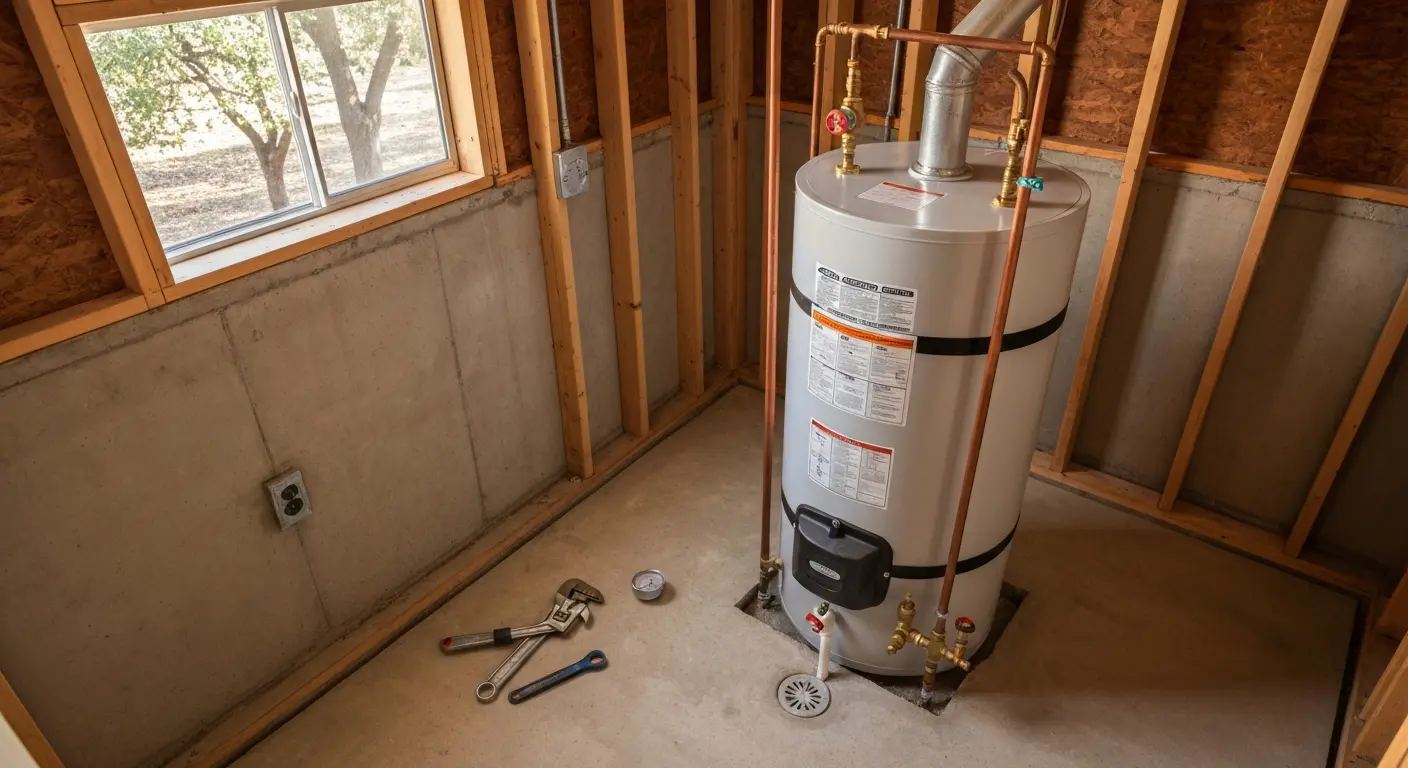 Tank water heater installation