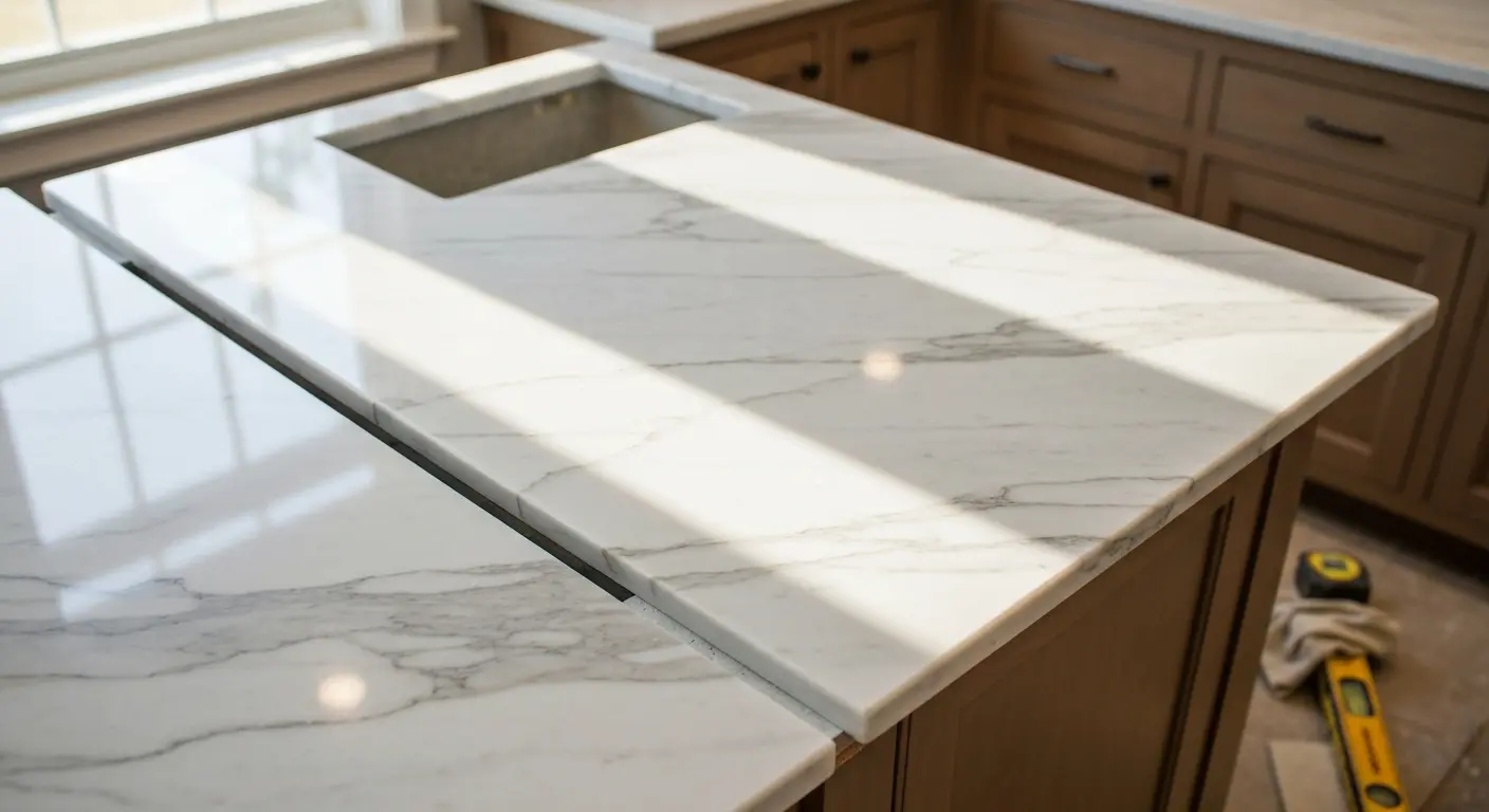 Marble countertop detail