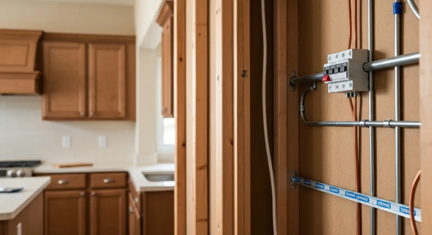 Electrician on job site