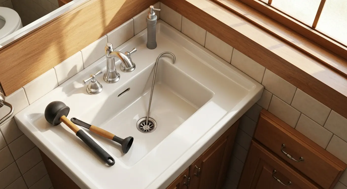 Bathroom drain cleaning service