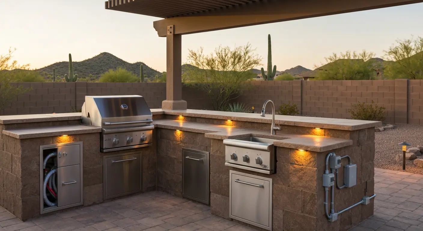 Electrical and outdoor kitchen project