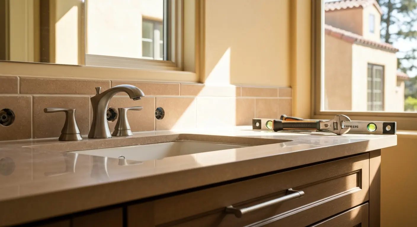 Bathroom fixture installation