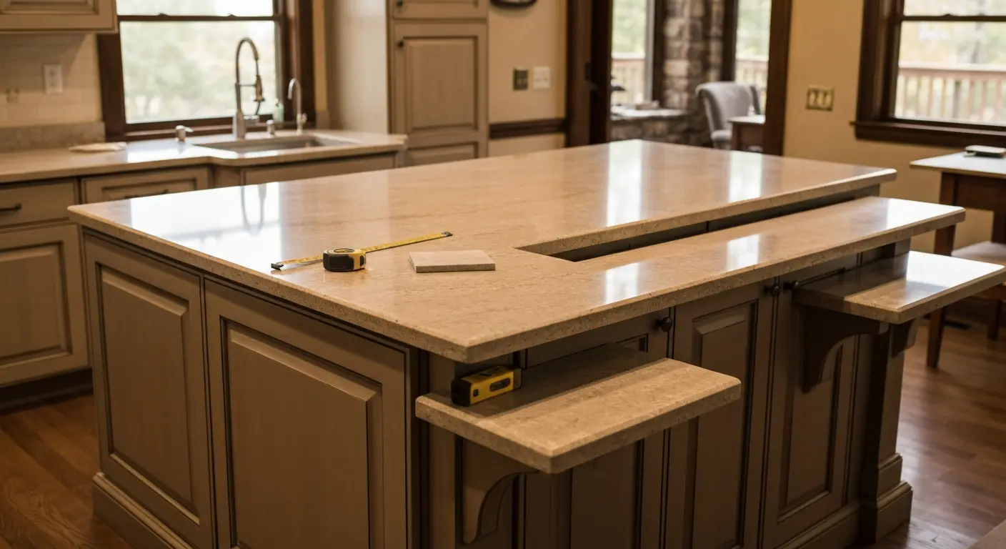 Kitchen island with countertop