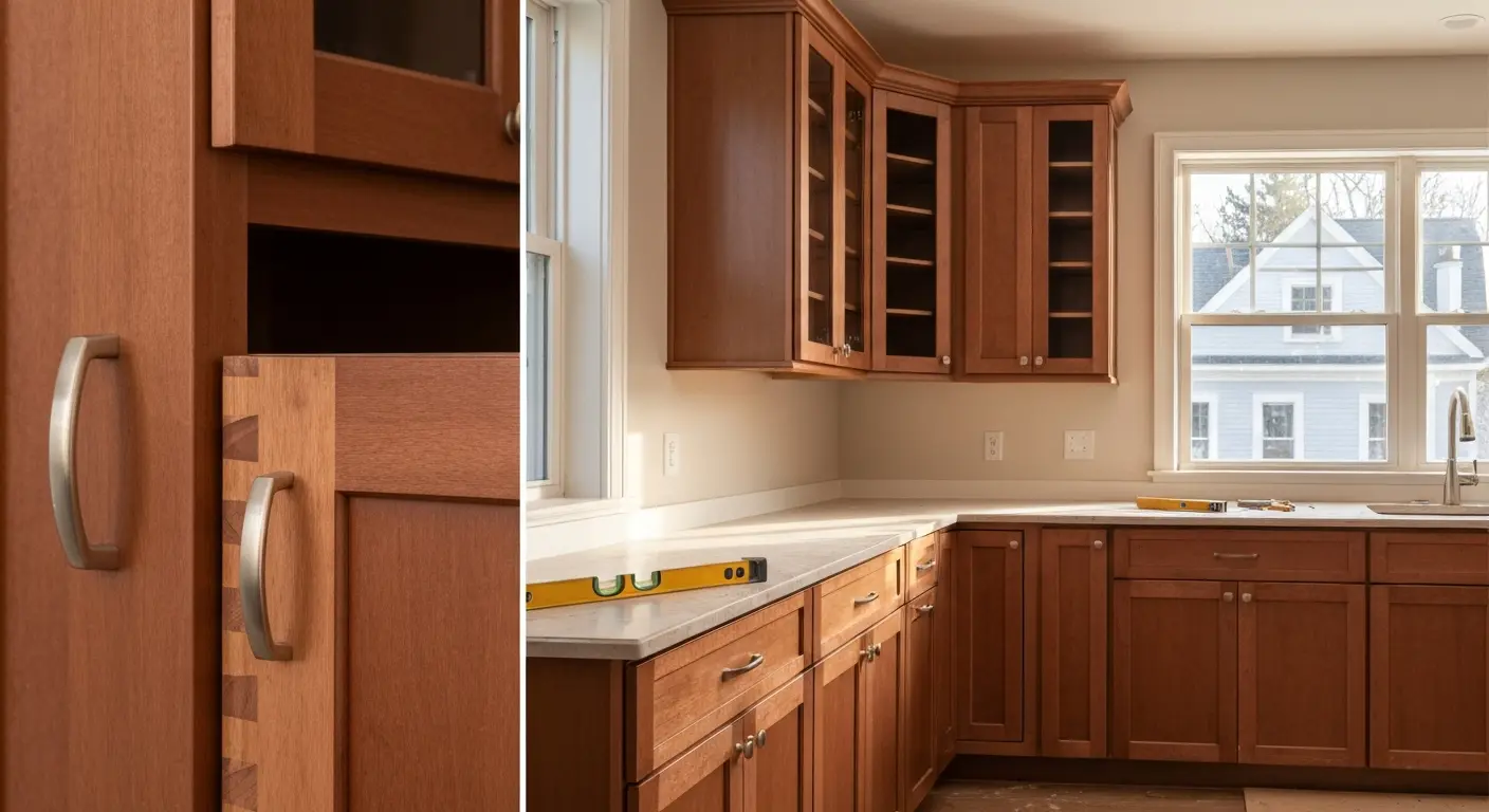 Custom kitchen cabinet installation