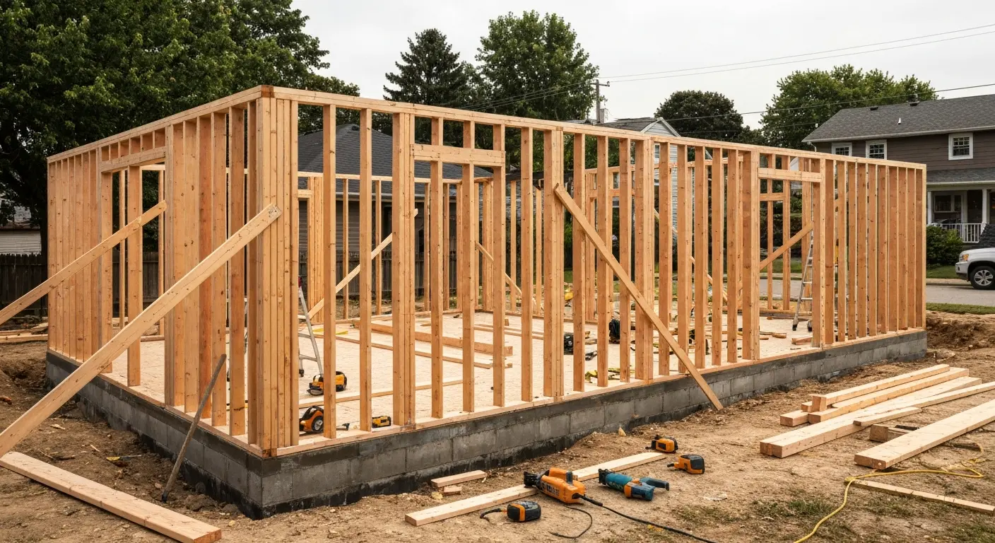 Home addition framing