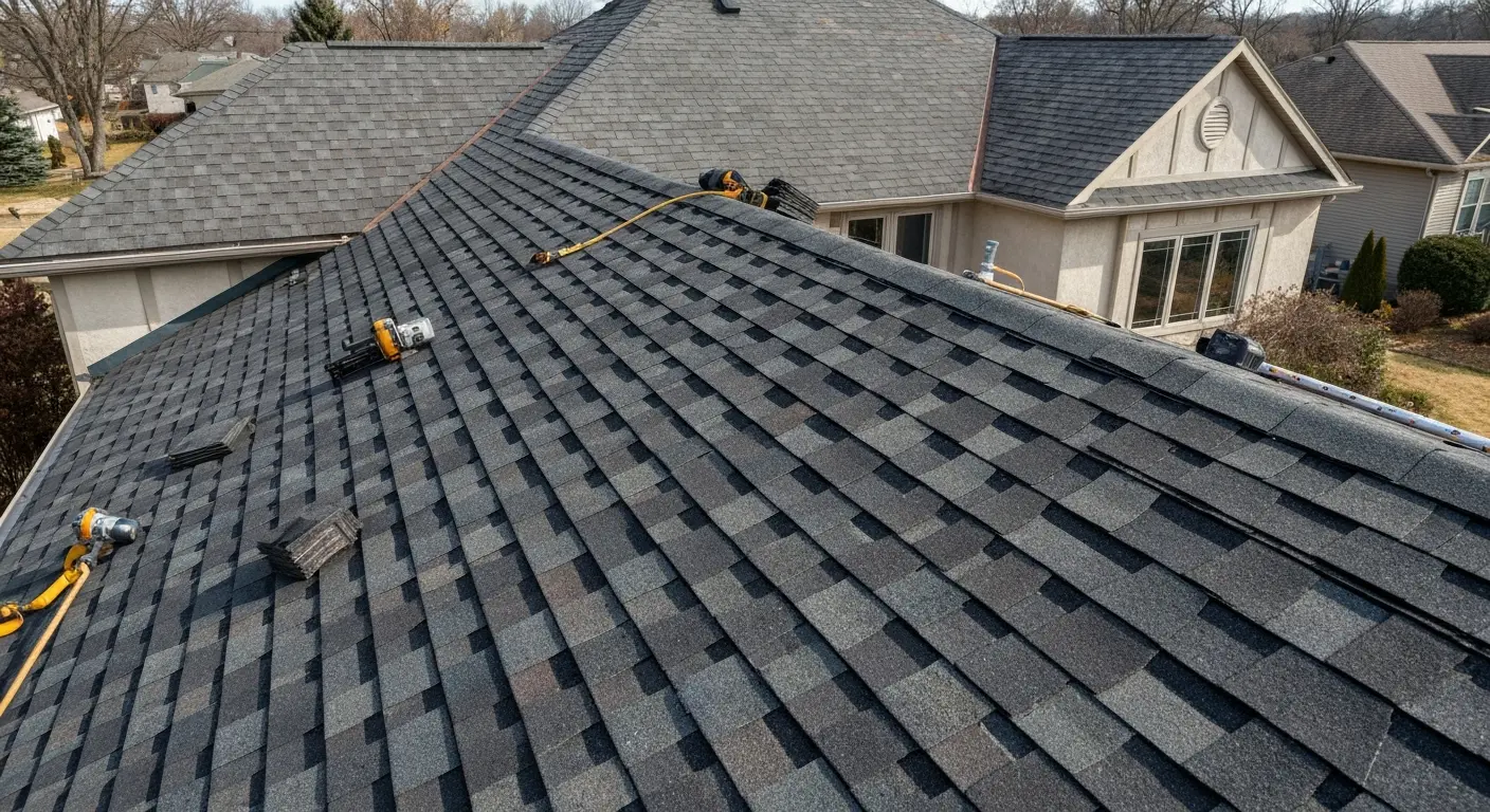 Asphalt shingle roof installation