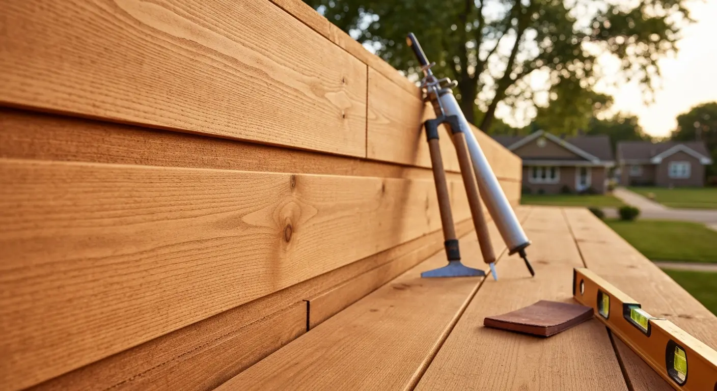 Wood siding repair work