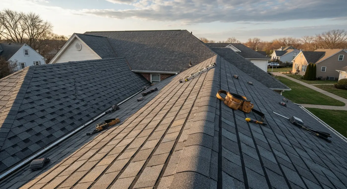 New roof installation