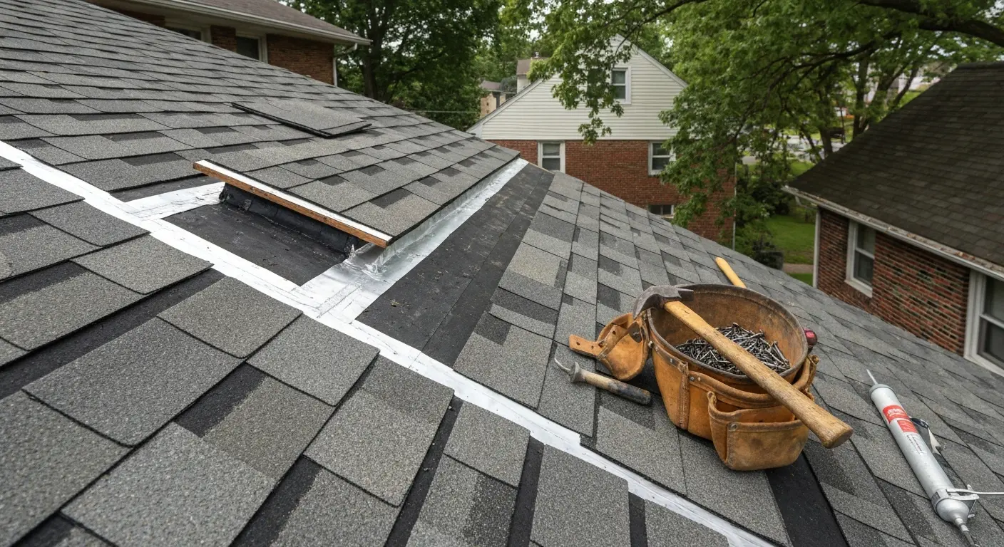 Roof repair work