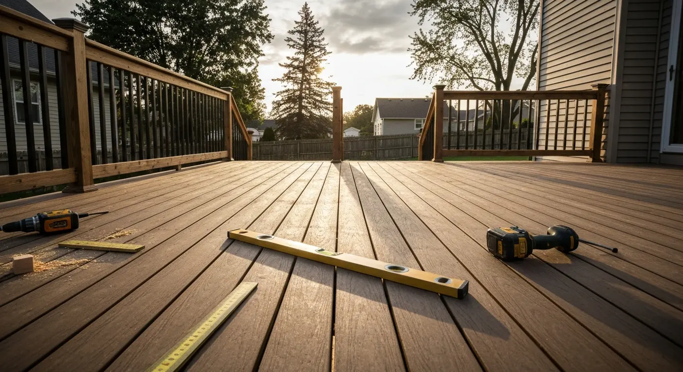 Custom deck built for Monroe County home