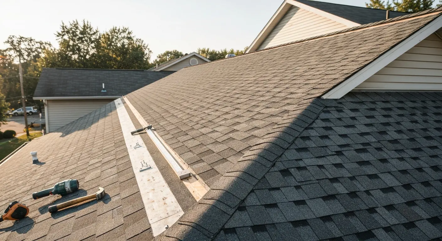 Asphalt shingle roof installation