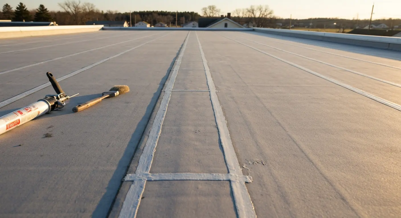Flat roof repair project