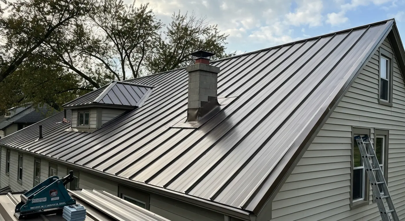 Metal roof replacement project
